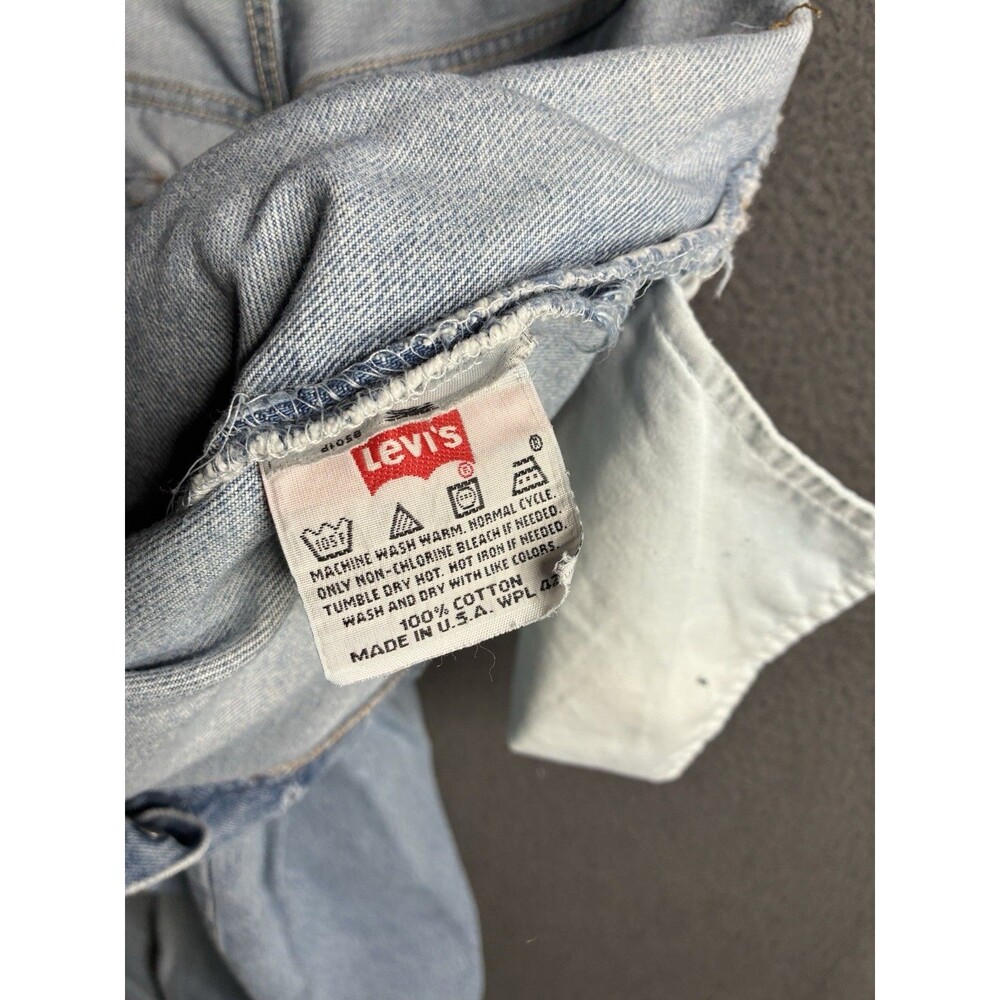 Vintage 90s Levi’s 501 Made in USA Denim Straight Leg Jeans Measured 38x35 - Picture 4 of 16